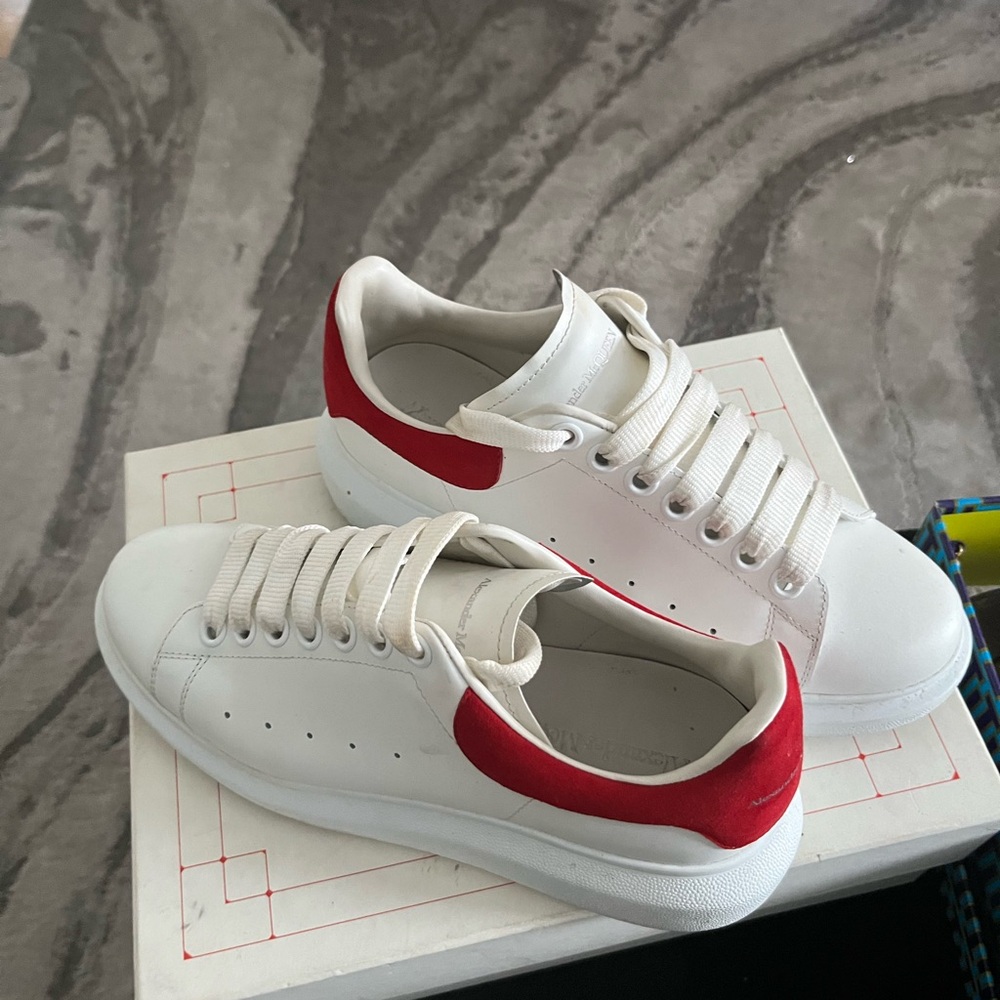 Alexander McQueen White and Red Women's Sneakers
